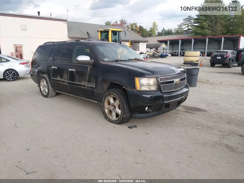 CHEVROLET SUBURBAN 2009, VIN 1GNFK36389R216122