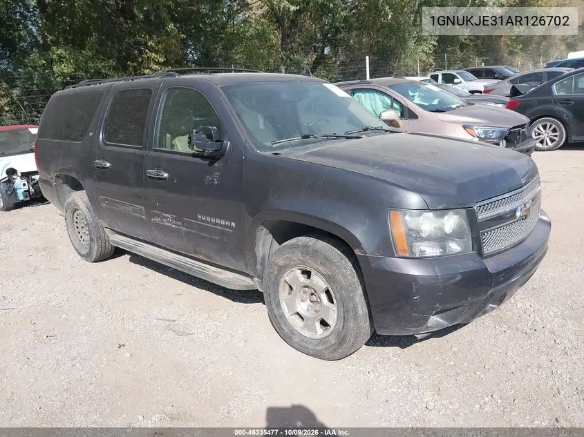 CHEVROLET SUBURBAN 2010, VIN 1GNUKJE31AR126702