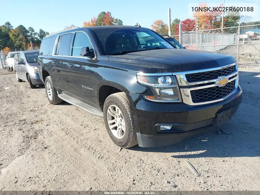 CHEVROLET SUBURBAN 2015, VIN 1GNSKJKC2FR600188
