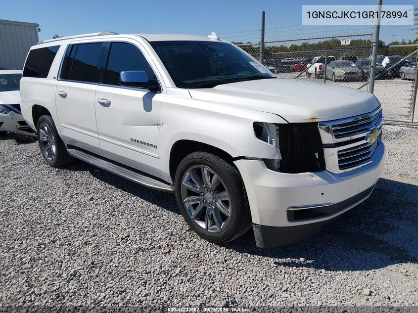 CHEVROLET SUBURBAN 2016, VIN 1GNSCJKC1GR178994