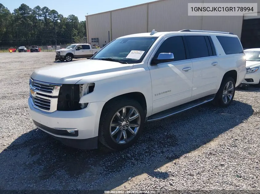 2016 CHEVROLET SUBURBAN VIN 1GNSCJKC1GR178994 — фото 2