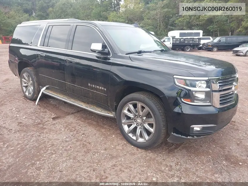 CHEVROLET SUBURBAN 2016, VIN 1GNSCJKC0GR260019