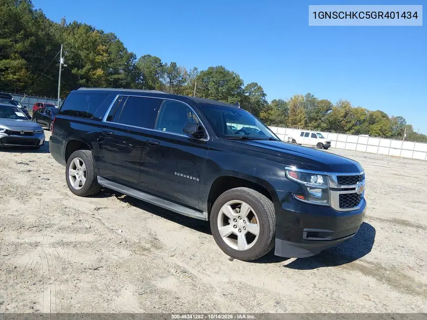 CHEVROLET SUBURBAN 2016, VIN 1GNSCHKC5GR401434