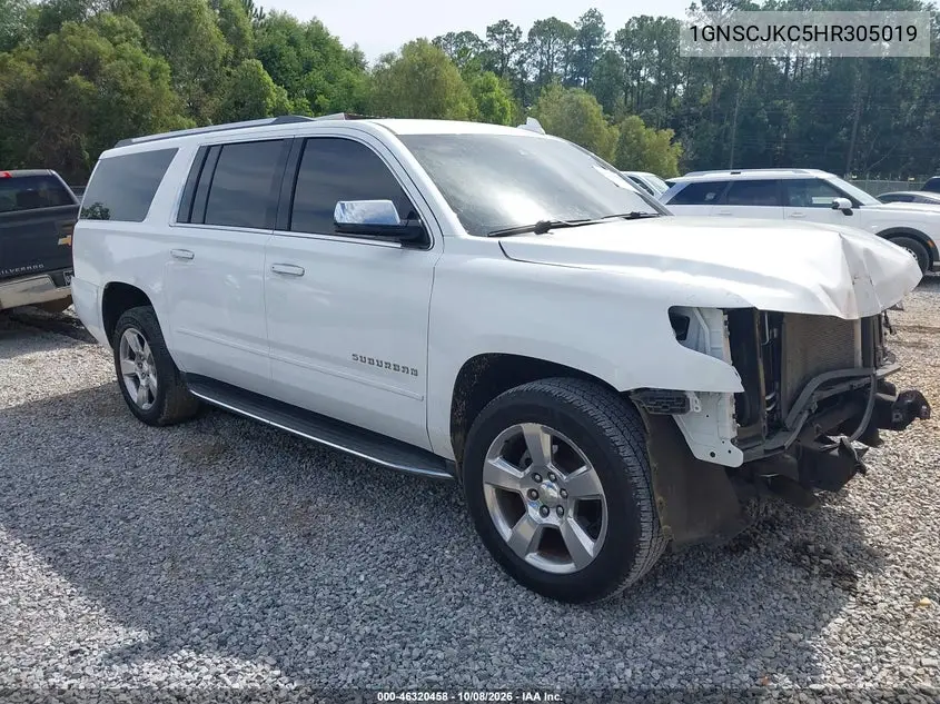 CHEVROLET SUBURBAN 2017, VIN 1GNSCJKC5HR305019
