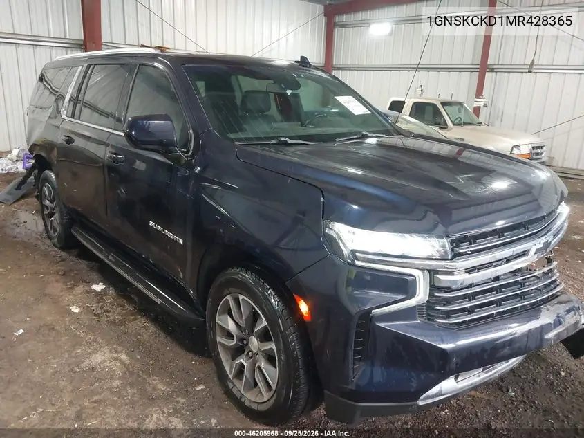 CHEVROLET SUBURBAN 2021, VIN 1GNSKCKD1MR428365