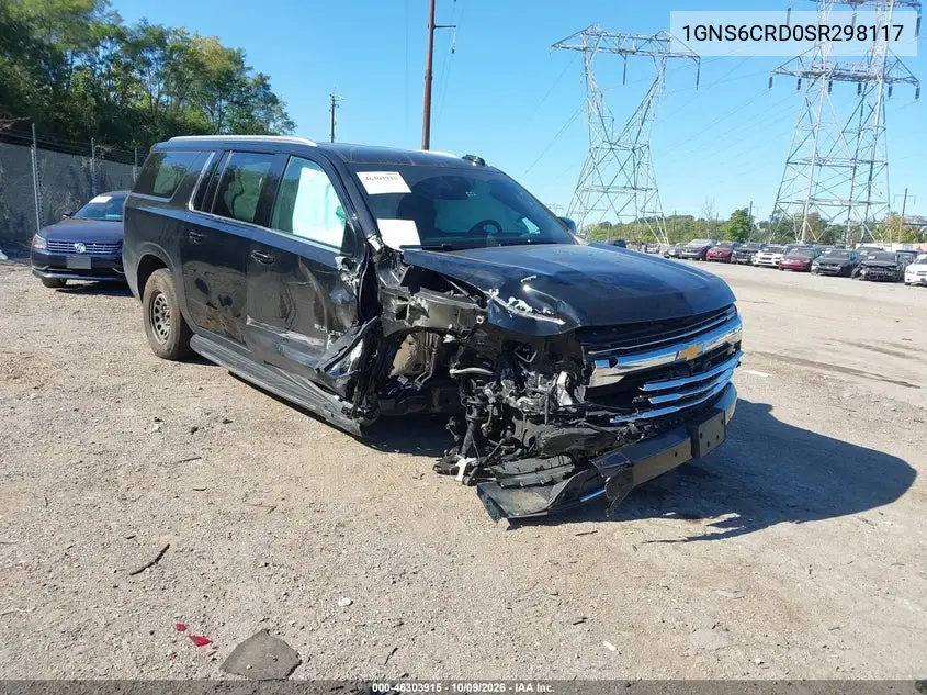 CHEVROLET SUBURBAN 2025, VIN 1GNS6CRD0SR298117