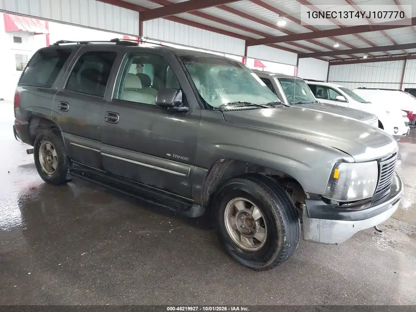 CHEVROLET TAHOE 2000, VIN 1GNEC13T4YJ107770