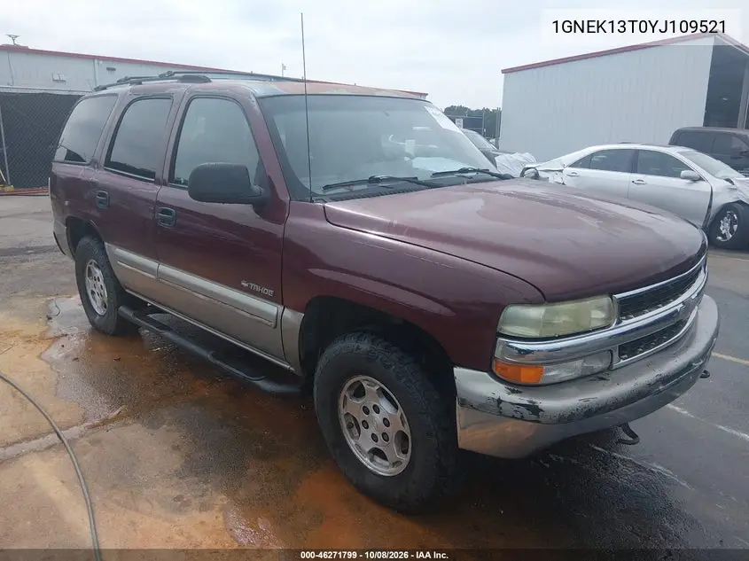 CHEVROLET TAHOE 2000, VIN 1GNEK13T0YJ109521