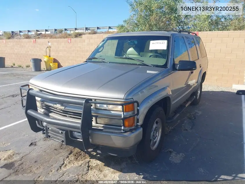2000 CHEVROLET TAHOE VIN 1GNEK13R3YR200255 — фото 2