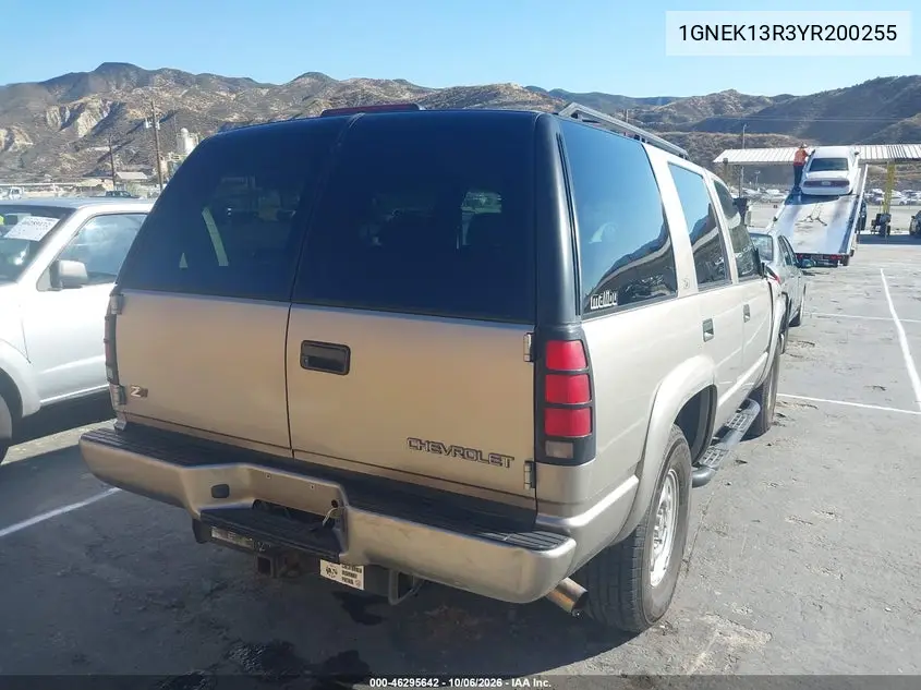 2000 CHEVROLET TAHOE VIN 1GNEK13R3YR200255 — фото 4