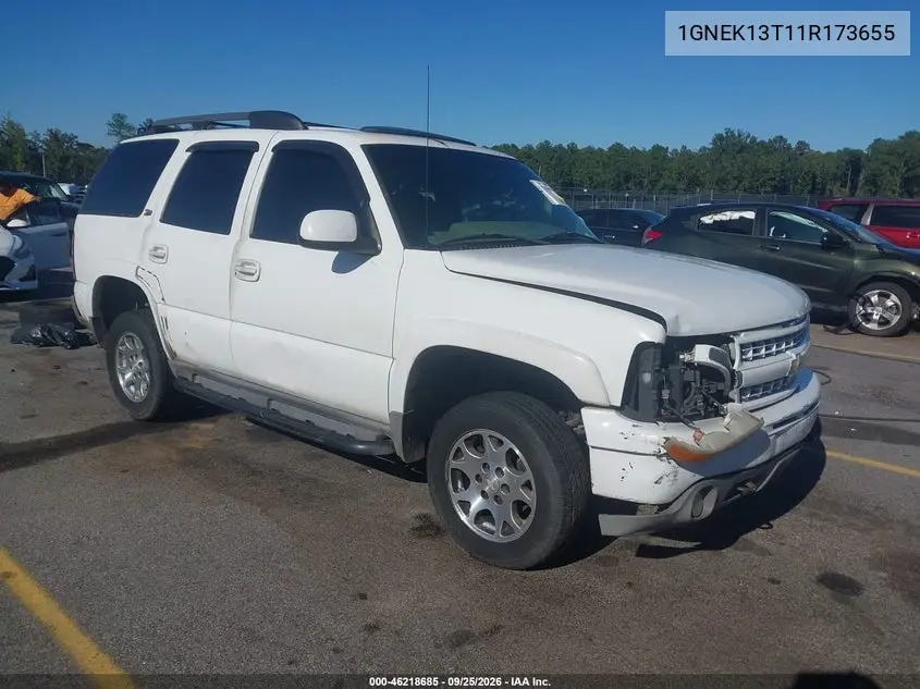 CHEVROLET TAHOE 2001, VIN 1GNEK13T11R173655