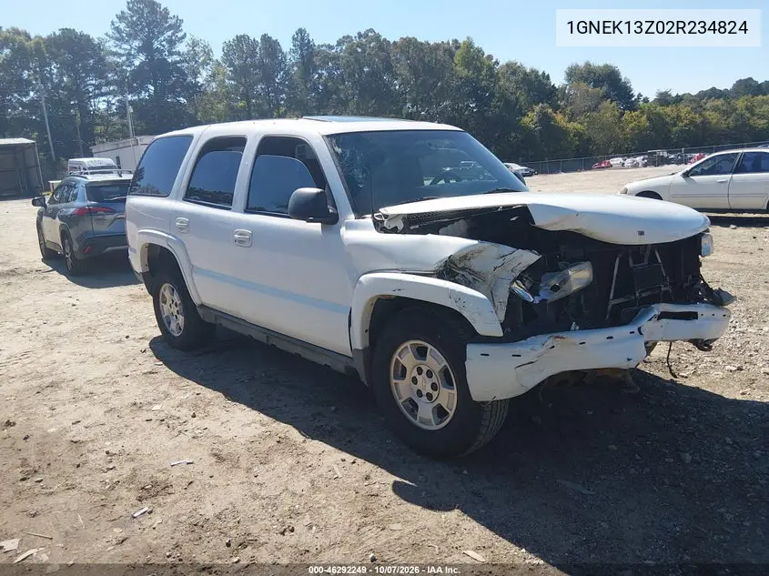 CHEVROLET TAHOE 2002, VIN 1GNEK13Z02R234824