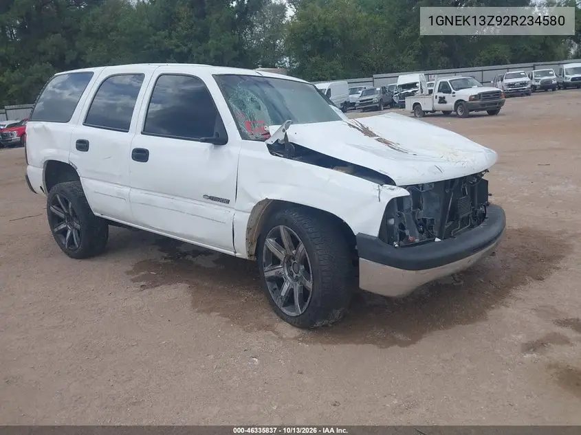 CHEVROLET TAHOE 2002, VIN 1GNEK13Z92R234580