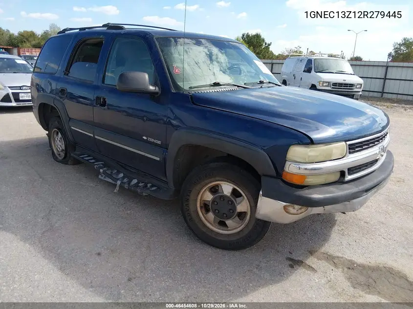 CHEVROLET TAHOE 2002, VIN 1GNEC13Z12R279445