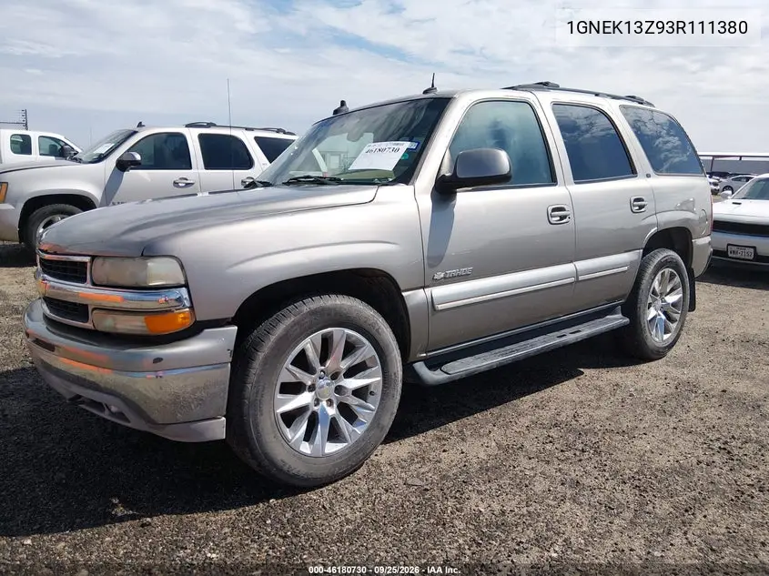 2003 CHEVROLET TAHOE VIN 1GNEK13Z93R111380 — фото 2