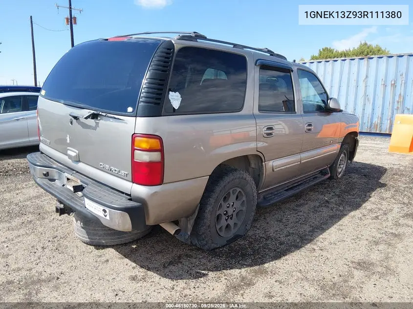 2003 CHEVROLET TAHOE VIN 1GNEK13Z93R111380 — фото 4