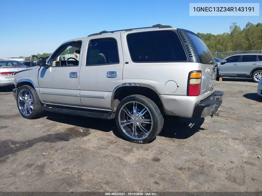 2004 CHEVROLET TAHOE VIN 1GNEC13Z34R143191 — фото 3