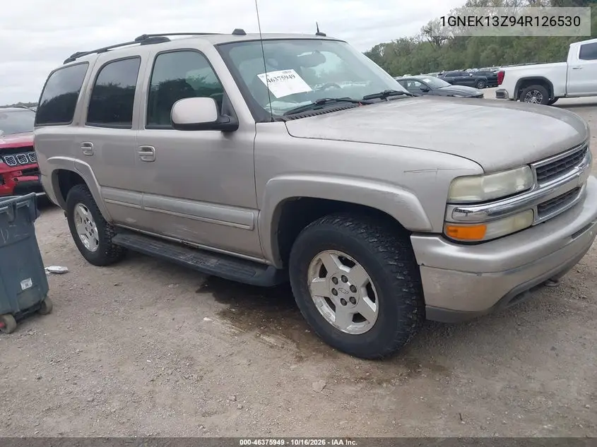 CHEVROLET TAHOE 2004, VIN 1GNEK13Z94R126530