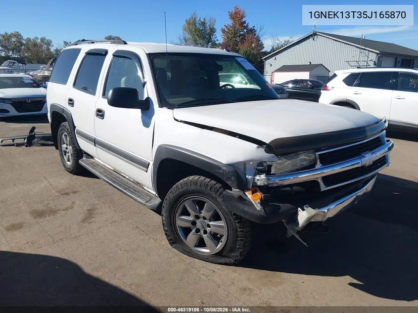 CHEVROLET TAHOE 2005, VIN 1GNEK13T35J165870