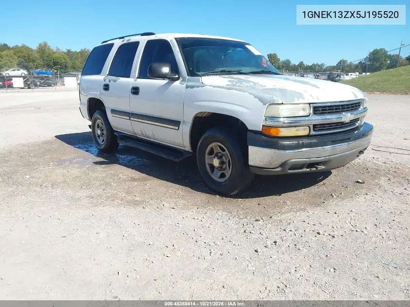 CHEVROLET TAHOE 2005, VIN 1GNEK13ZX5J195520