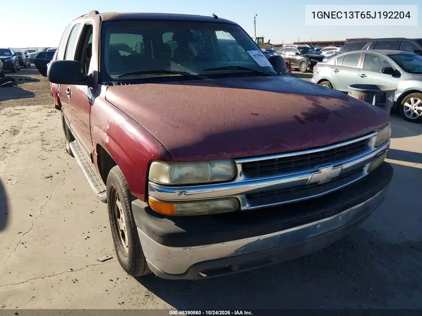 CHEVROLET TAHOE 2005, VIN 1GNEC13T65J192204