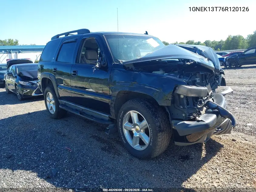 CHEVROLET TAHOE 2006, VIN 1GNEK13T76R120126
