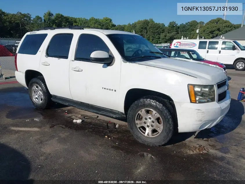 CHEVROLET TAHOE 2007, VIN 1GNFK13057J131930