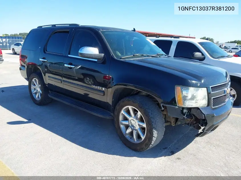 CHEVROLET TAHOE 2007, VIN 1GNFC13037R381200