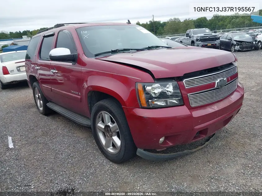 CHEVROLET TAHOE 2007, VIN 1GNFC13J37R195567