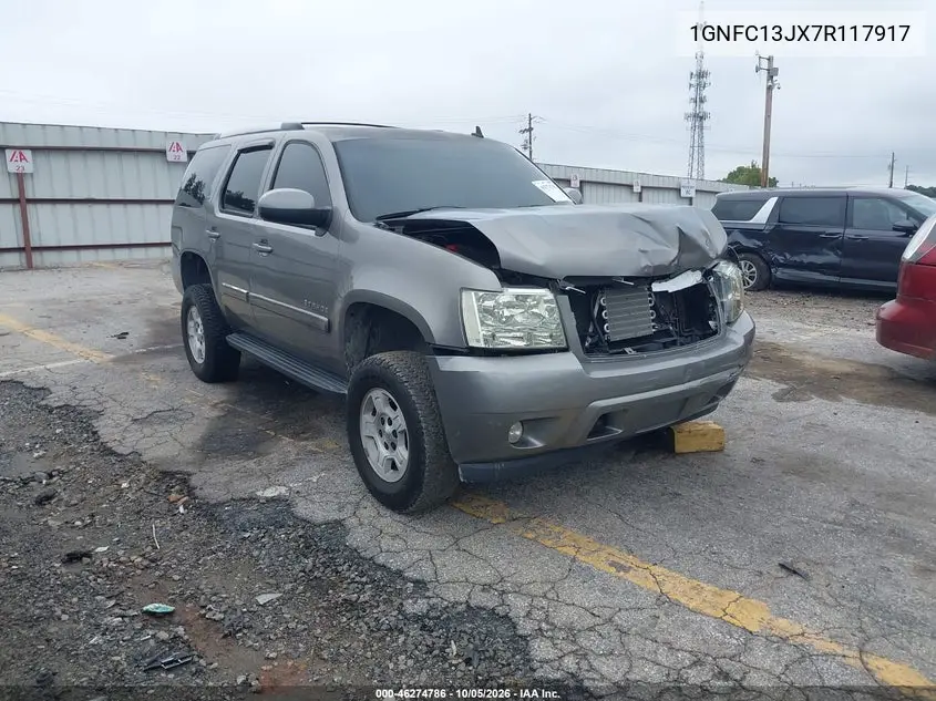 CHEVROLET TAHOE 2007, VIN 1GNFC13JX7R117917
