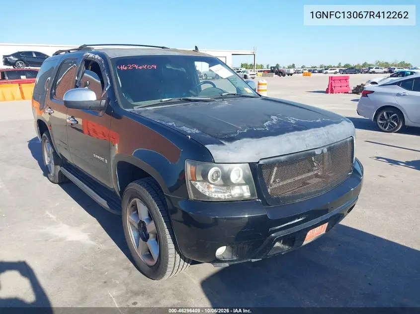 CHEVROLET TAHOE 2007, VIN 1GNFC13067R412262