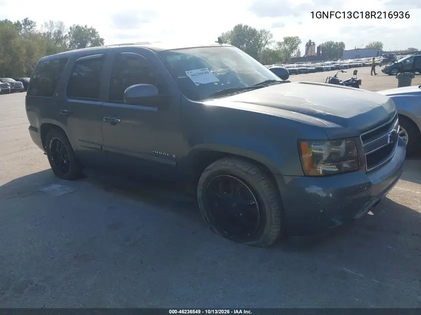 CHEVROLET TAHOE 2008, VIN 1GNFC13C18R216936