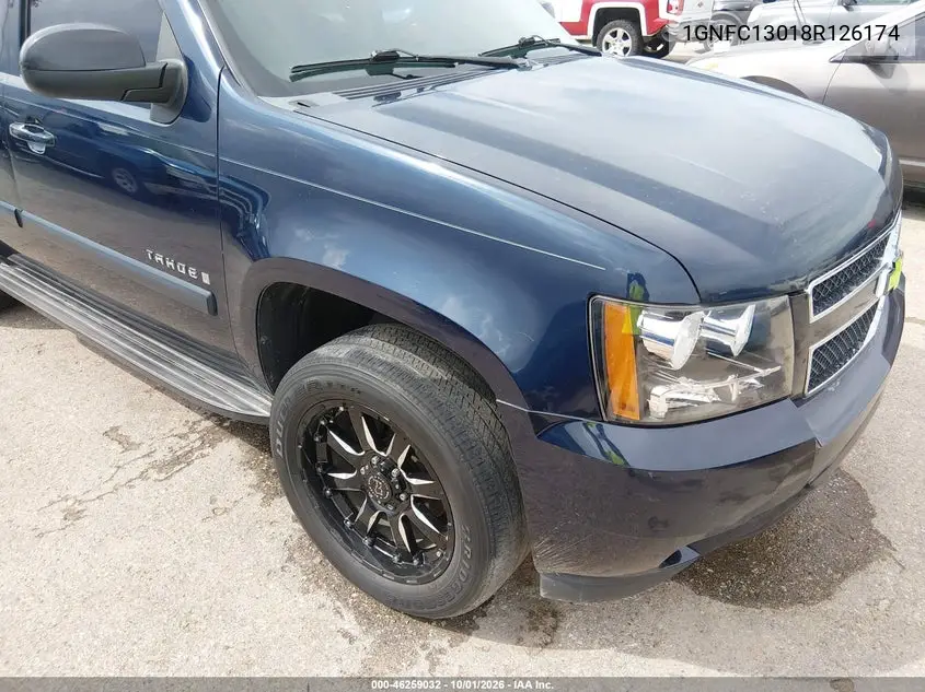 CHEVROLET TAHOE 2008, VIN 1GNFC13018R126174