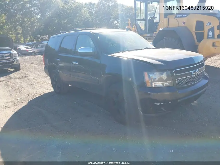 CHEVROLET TAHOE 2008, VIN 1GNFK13048J215920