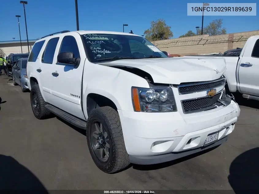 CHEVROLET TAHOE 2009, VIN 1GNFC13029R189639