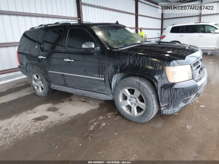 CHEVROLET TAHOE 2010, VIN 1GNUKCE07AR267422