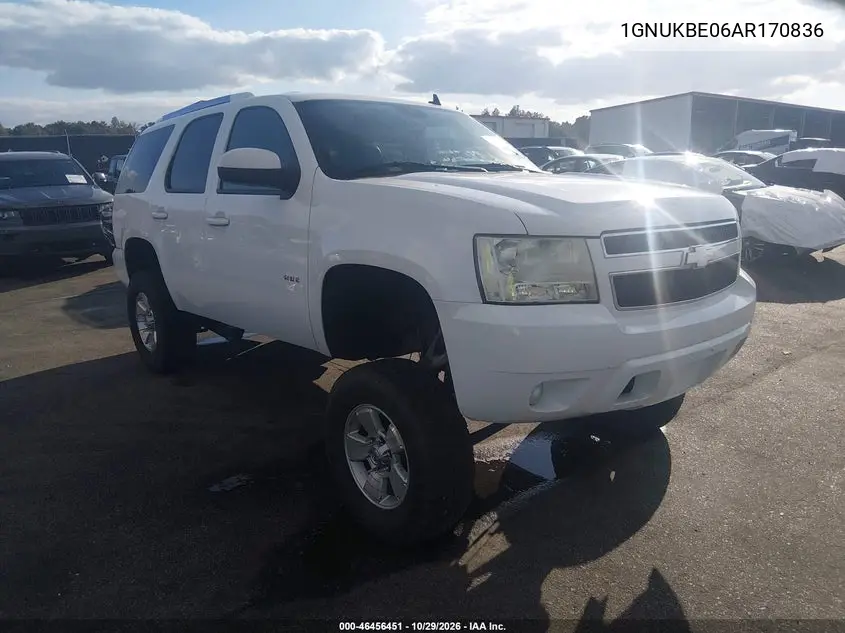 CHEVROLET TAHOE 2010, VIN 1GNUKBE06AR170836