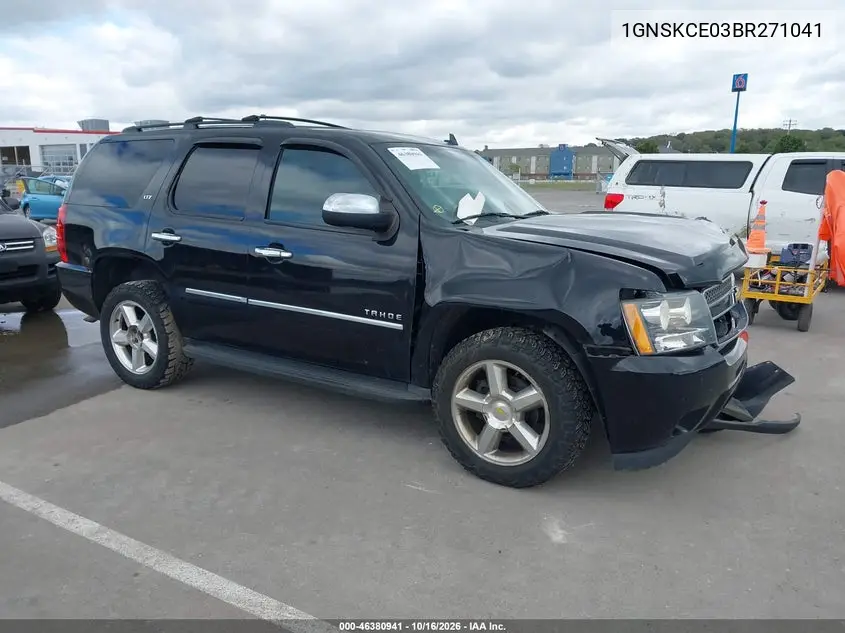 CHEVROLET TAHOE 2011, VIN 1GNSKCE03BR271041