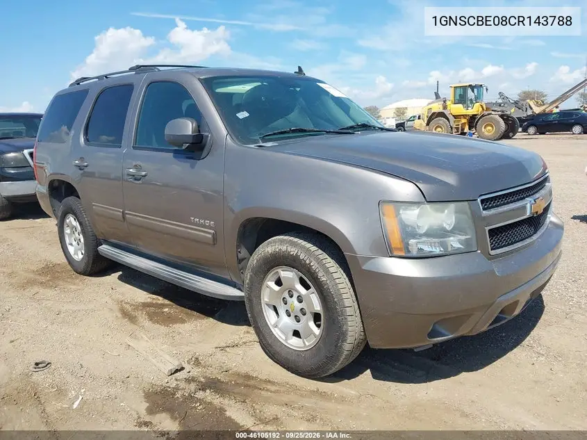 CHEVROLET TAHOE 2012, VIN 1GNSCBE08CR143788
