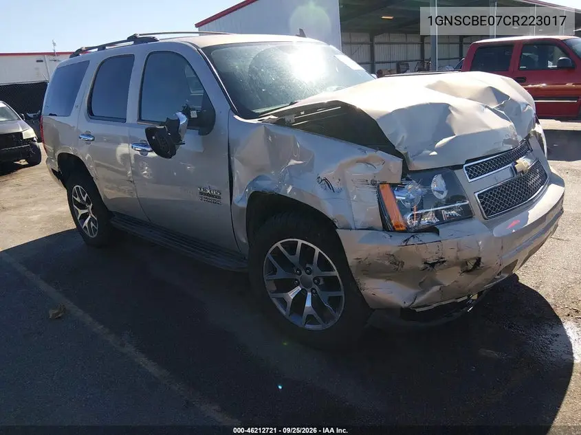 CHEVROLET TAHOE 2012, VIN 1GNSCBE07CR223017