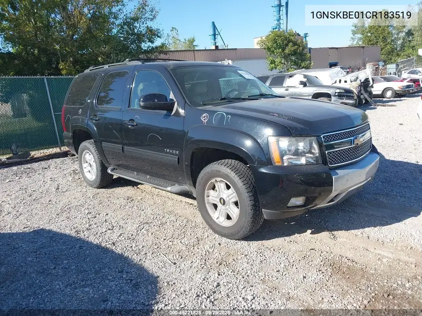 CHEVROLET TAHOE 2012, VIN 1GNSKBE01CR183519