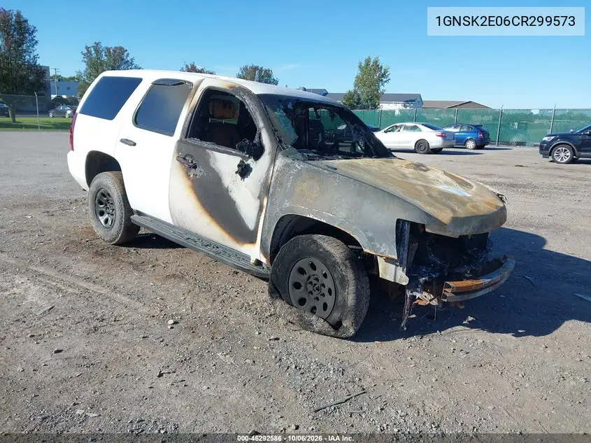 CHEVROLET TAHOE 2012, VIN 1GNSK2E06CR299573