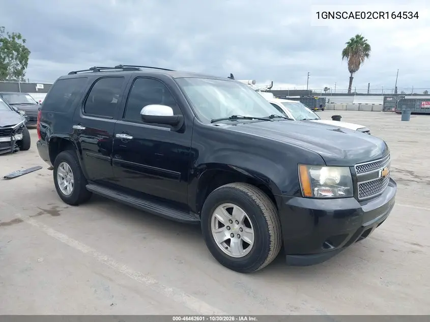 CHEVROLET TAHOE 2012, VIN 1GNSCAE02CR164534