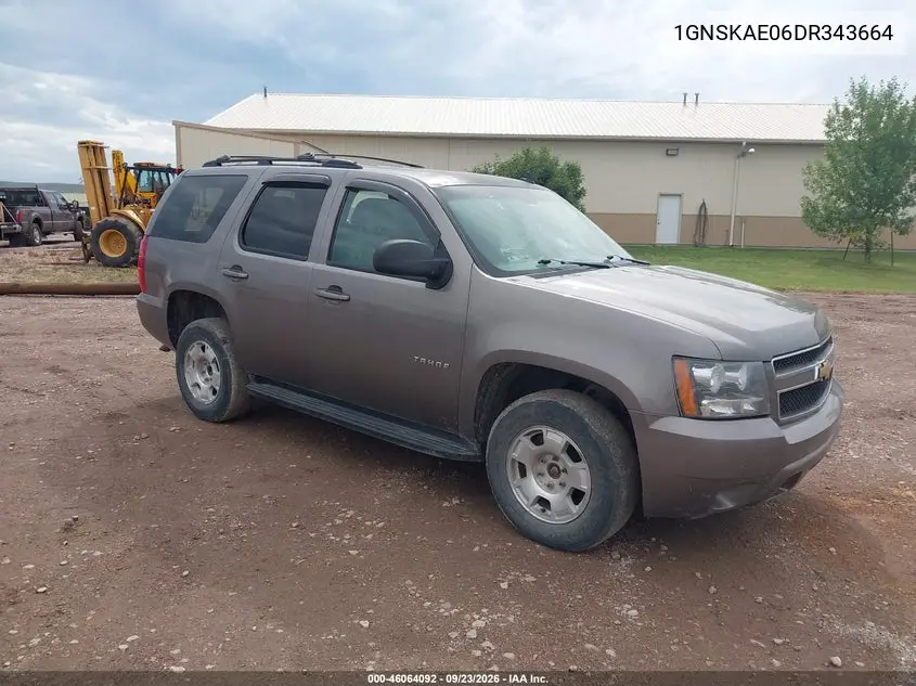 CHEVROLET TAHOE 2013, VIN 1GNSKAE06DR343664