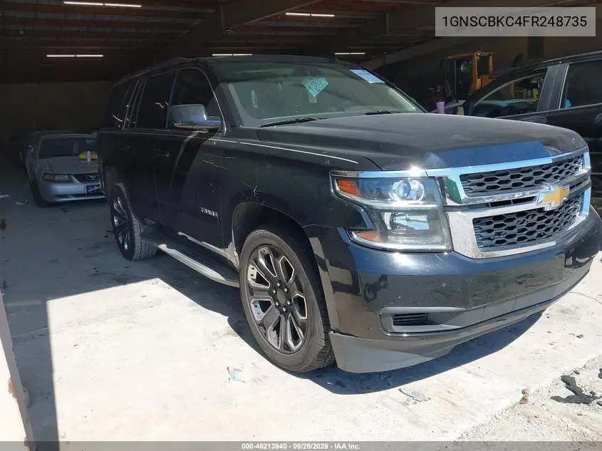 CHEVROLET TAHOE 2015, VIN 1GNSCBKC4FR248735