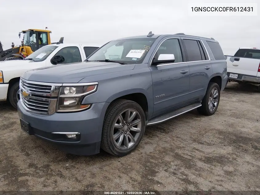 2015 CHEVROLET TAHOE VIN 1GNSCCKC0FR612431 — фото 2