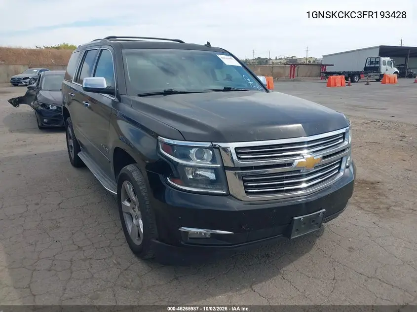 CHEVROLET TAHOE 2015, VIN 1GNSKCKC3FR193428