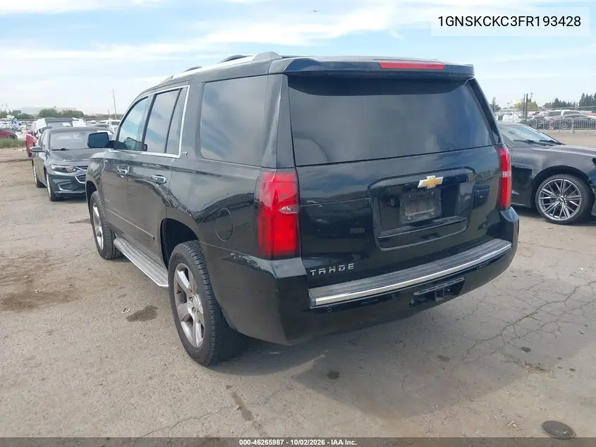 2015 CHEVROLET TAHOE VIN 1GNSKCKC3FR193428 — фото 3