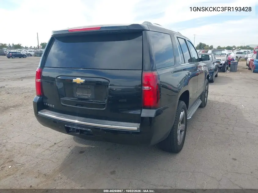 2015 CHEVROLET TAHOE VIN 1GNSKCKC3FR193428 — фото 4