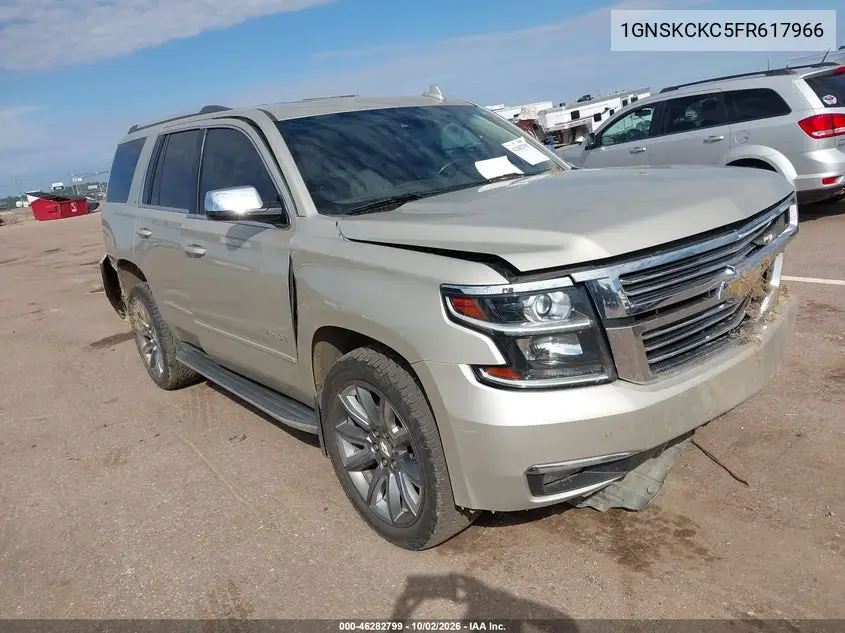 CHEVROLET TAHOE 2015, VIN 1GNSKCKC5FR617966